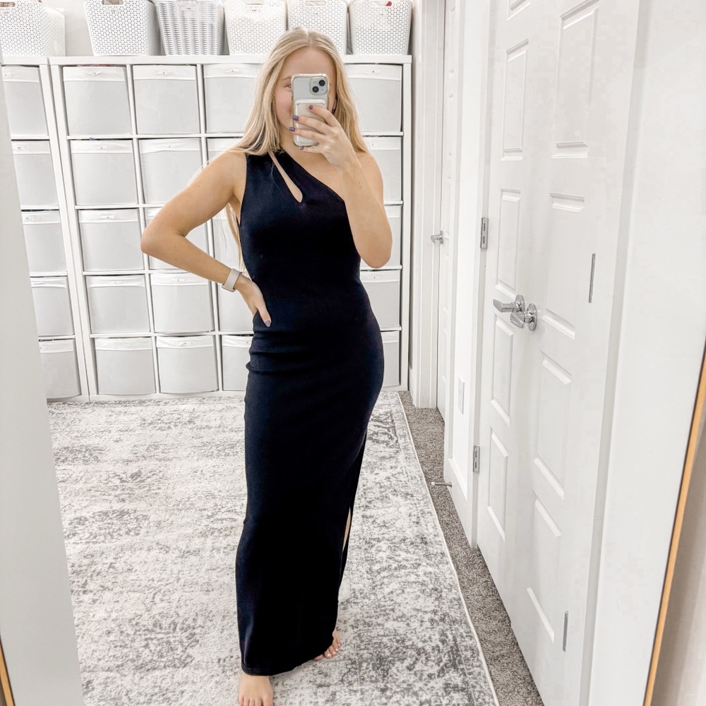 Torn by Ronny Kobo Fina One Shoulder Maxi Dress